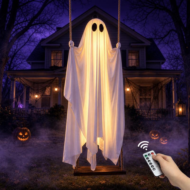 Moonlight Swinging Ghost Decoration