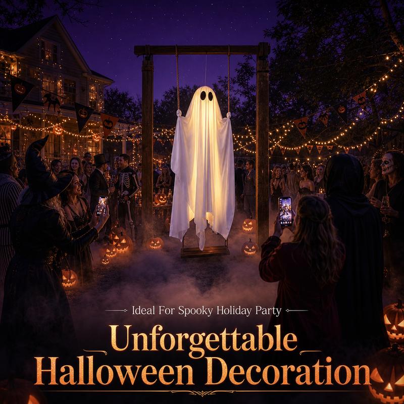 Moonlight Swinging Ghost Decoration