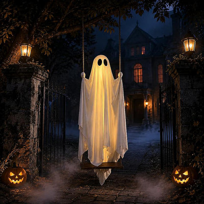 Moonlight Swinging Ghost Decoration